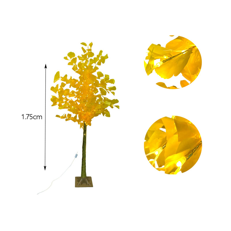 064014-4 Led Φωτιζόμενο Χριστουγεννιάτικο Δέντρο Χρυσό Με Θερμό Φωτισμό 1.75m - Led Christmas Tree Gold With Warm Lighting - Image 5