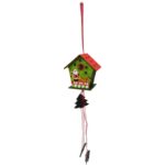 Χριστουγεννιάτικο Ξύλινο Κρεμαστό Σπιτάκι με Φως - Christmas Wooden Hanging House with Light - Image 2