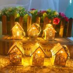 Χριστουγεννιάτικο Ξύλινο Κρεμαστό Σπιτάκι Φωτιζόμενο LED - Christmas LED house - Image 5