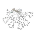 Χριστουγεννιάτικα Φωτάκια Κουρτίνα Δεντράκια & Αστεράκια Ψυχρό Χρώμα 10L 3M - Christmas decoration lights white light - Image 2