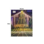 Χριστουγεννιάτικο δέντρο από φωτάκια θερμό χρώμα LED 2.5m - Star waterfall light - Image 3