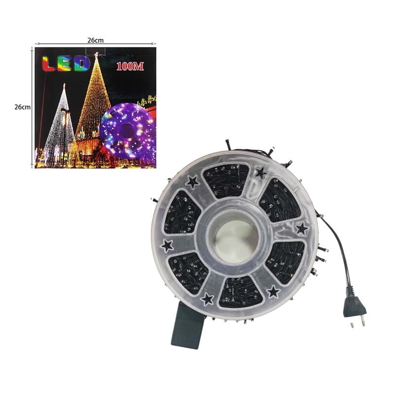 082284-2 Χριστουγεννιάτικα φωτάκια πολύχρωμο χρώμα 100M - Christmas RGB lights - Image 1