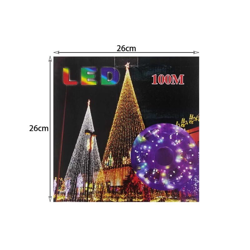 082284 Χριστουγεννιάτικα φωτάκια πολύχρωμο χρώμα 100M - Christmas RGB lights - Image 3