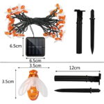 Χριστουγεννιάτικα Ηλιακά Λαμπάκια με Φωτοβολταϊκό Πάνελ 6.5m Θερμό Χρώμα - Christmas LED solar string lights warm light - Image 5