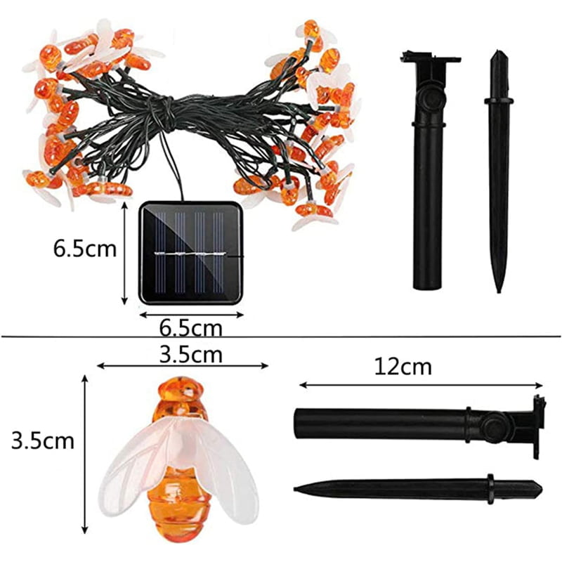 082288-6 Χριστουγεννιάτικα Ηλιακά Λαμπάκια με Φωτοβολταϊκό Πάνελ 6.5m Θερμό Χρώμα - Christmas LED solar string lights warm light - Image 5