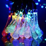 Χριστουγεννιάτικα Ηλιακά Λαμπάκια με Φωτοβολταϊκό Πάνελ 6.5m Πολύχρωμα Χρώμα - Christmas LED solar string lights RGB