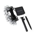 Χριστουγεννιάτικα Ηλιακά Λαμπάκια με Φωτοβολταϊκό Πάνελ 6.5m Πολύχρωμα Χρώμα - Christmas LED solar string lights RGB - Image 4