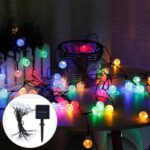 Χριστουγεννιάτικα Ηλιακά Λαμπάκια με Φωτοβολταϊκό Πάνελ 6.5m Πολύχρωμα Χρώμα - Christmas LED solar string lights RGB - Image 2