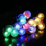 Χριστουγεννιάτικα Ηλιακά Λαμπάκια με Φωτοβολταϊκό Πάνελ 6.5m Πολύχρωμα Χρώμα - Christmas LED solar string lights RGB