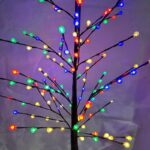 Led Φωτιζόμενο Χριστουγεννιάτικο Δέντρο Καφέ RGB 180cm - Led Christmas Tree White RGB - Image 2