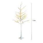 Led Φωτιζόμενο Χριστουγεννιάτικο Δέντρο Λευκό Με Θερμό Φωτισμό 150cm - Led Christmas Tree White With Warm Lighting - Image 3