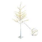 Led Φωτιζόμενο Χριστουγεννιάτικο Δέντρο Λευκό Με Θερμό Φωτισμό 150cm - Led Christmas Tree White With Warm Lighting