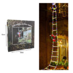 Χριστουγεννιάτικα φωτάκια σκάλα με Άη Βασίλη 1.5m RGB - Christmas deco ladder lights - Image 4