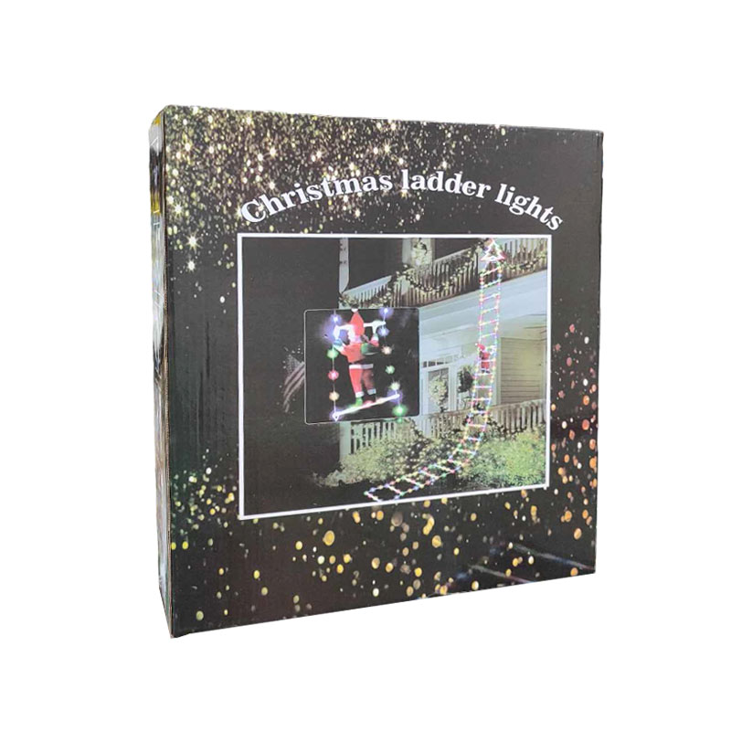 082324 Χριστουγεννιάτικα φωτάκια σκάλα με Άη Βασίλη 1.5m RGB - Christmas deco ladder lights - Image 3