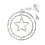 Χριστουγεννιάτικο Διακοσμητικó Αστέρι Φωτιζόμενο Πλαστικό RGB - Christmas Double Round Pendant Light