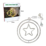 Χριστουγεννιάτικο Διακοσμητικó Αστέρι Φωτιζόμενο Πλαστικό RGB - Christmas Double Round Pendant Light - Image 3