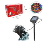 Χριστουγεννιάτικα Ηλιακά Λαμπάκια με Φωτοβολταϊκό Πάνελ 20m 200L Πολύχρωμο Χρώμα - Christmas solar LED lights RGB Color - Image 5