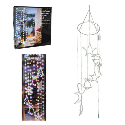 Χριστουγεννιάτικα Φωτάκια Κρεμαστά Ψυχρό Χρώμα με 8 Εφέ - Christmas decoration lights white light wind chime pendant lamp