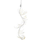 Φωτιζόμενο Χριστουγεννιάτικο Κλαδί Γκλίτερ Ασημί 220cm με 400 Θερμά LED - Lighted Christmas Glitter Branch Silver