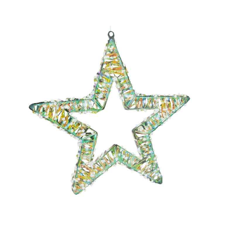 082351-1 Χριστουγεννιάτικο Φωτεινό Αστέρι με Πολύχρωμα Λαμπάκια LED 45cm - Light Star with Multicolor Lights - Image 2