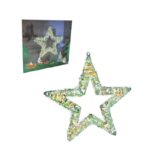 Χριστουγεννιάτικο Φωτεινό Αστέρι με Πολύχρωμα Λαμπάκια LED 45cm - Light Star with Multicolor Lights