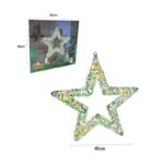 Χριστουγεννιάτικο Φωτεινό Αστέρι με Πολύχρωμα Λαμπάκια LED 45cm - Light Star with Multicolor Lights - Image 3