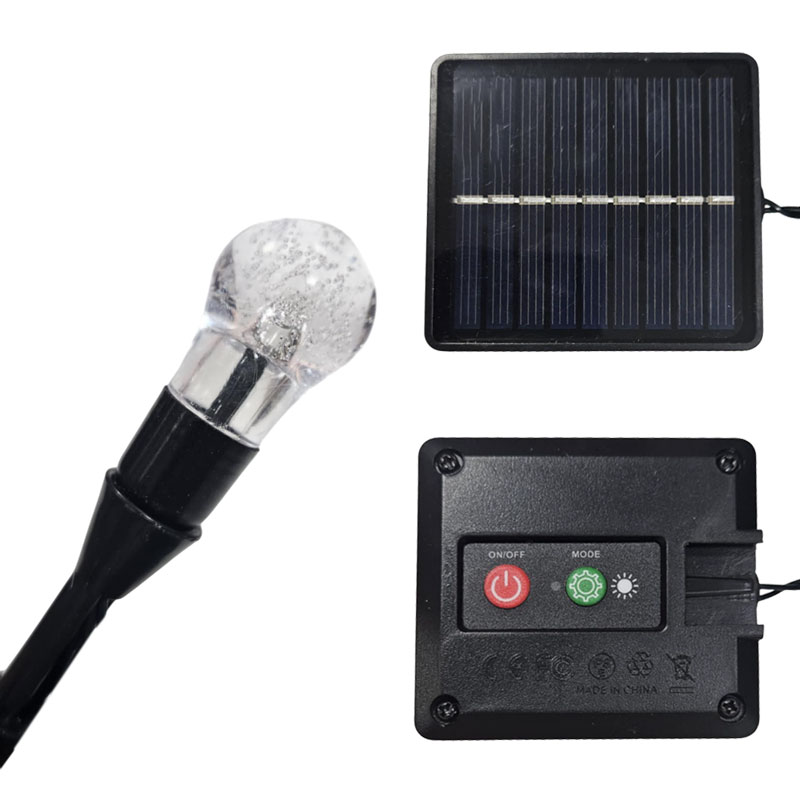 082364-2 Ηλιακά Φωτάκια LED με Κίτρινο/Θερμό Φως- Solar LED String Lights - Image 2