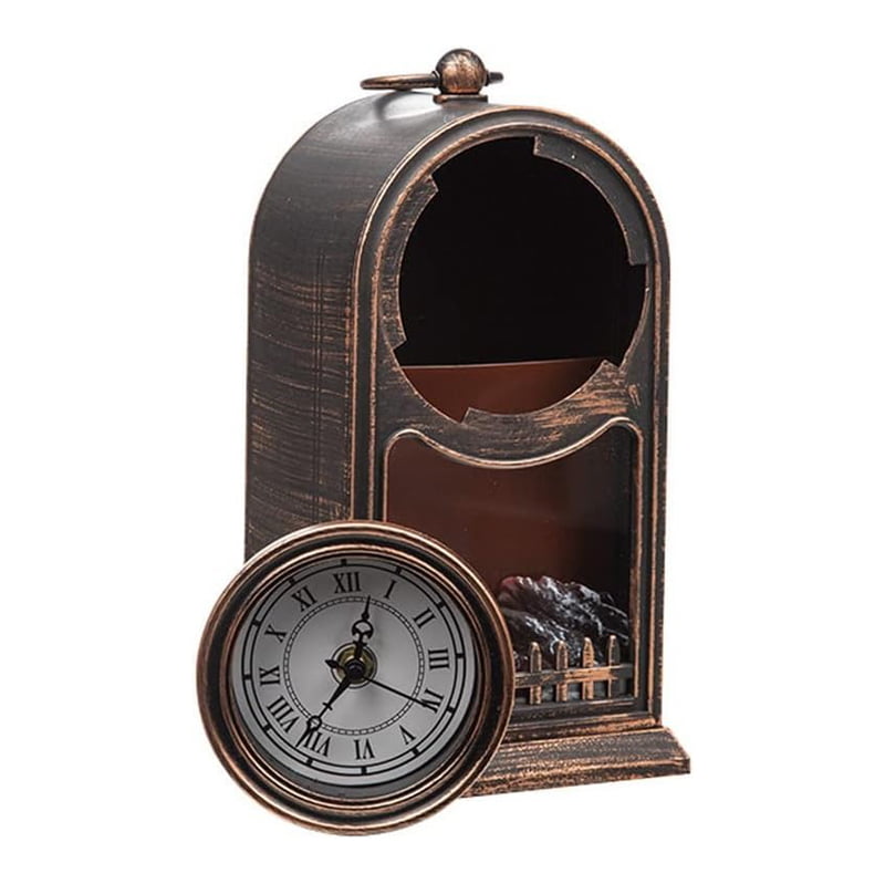 094010-2 Διακοσμητικό Φωτιστικό Τζάκι με Ρολόι - Led Fireplace Lantern SP-14 - Image 3