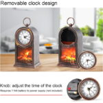 Διακοσμητικό Φωτιστικό Τζάκι με Ρολόι - Led Fireplace Lantern SP-14 - Image 8