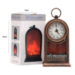 Διακοσμητικό Φωτιστικό Τζάκι με Ρολόι - Led Fireplace Lantern SP-14 - Image 9