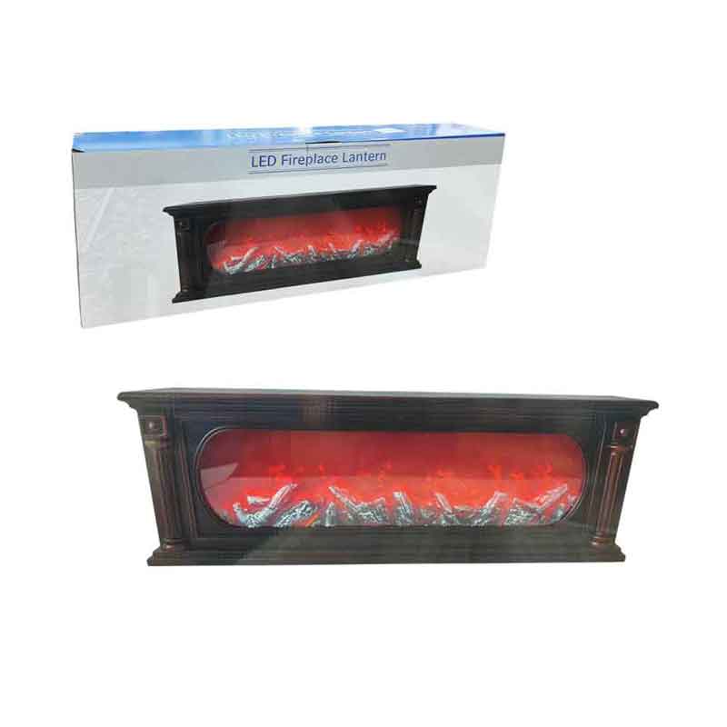 094014-1 Διακοσμητικό LED Τζάκι 64cm – LED Fireplace Lantern - Image 1