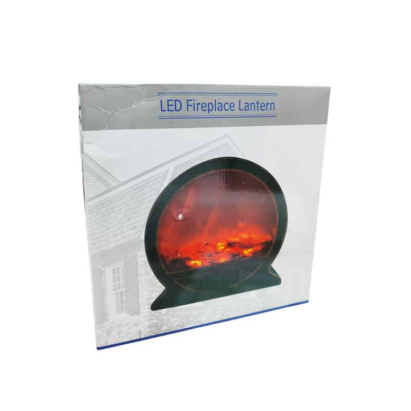 094018 Διακοσμητικό LED Τζάκι Στρογγυλό 31cm – Round LED Fireplace Lantern 31cm - Image 3