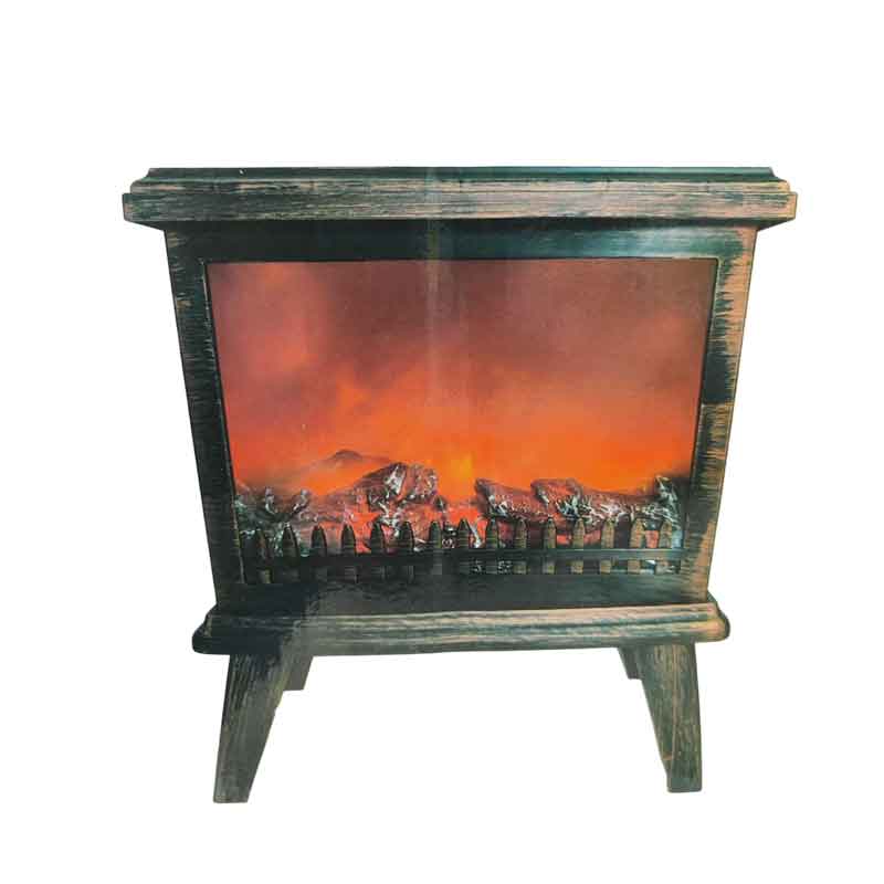 094019-1 Διακοσμητικό Τζάκι LED – LED Fireplace Lantern - Image 2
