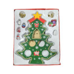 Χριστουγεννιάτικο ξύλινο διακοσμητικό δέντρο με στολίδια και φωτισμό 28CM - Christmas wood tree - Image 2