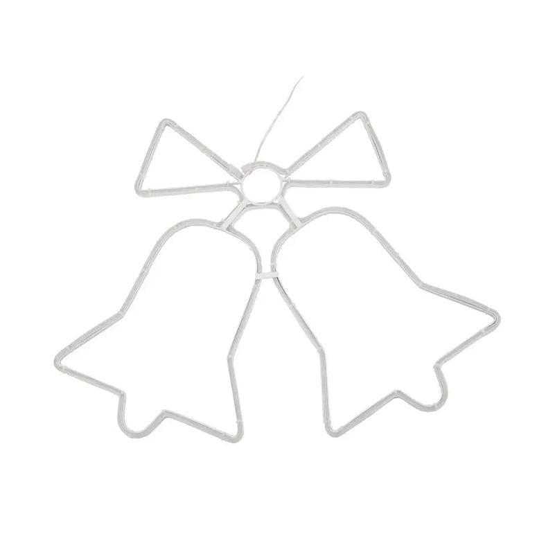 290055 Χριστουγεννιάτικες φωτιζόμενες καμπάνες θερμό χρώμα φωτοσωλήνες 60x49cm LED - LED Christmas Bell Lights - Image 1