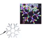 Χιονονιφάδα Led RGB Φως με καλώδιο - Christmas snowflake light LED - Image 2