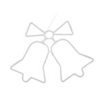 Χριστουγεννιάτικες φωτιζόμενες καμπάνες ψυχρό χρώμα φωτοσωλήνες 60x46cm LED - LED Christmas Bell Lights