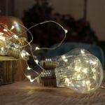 LED χριστουγεννιάτικα φωτάκια θερμό φως 3m 10τμχ - Christmas decoration lights warm light 10pcs - Image 2