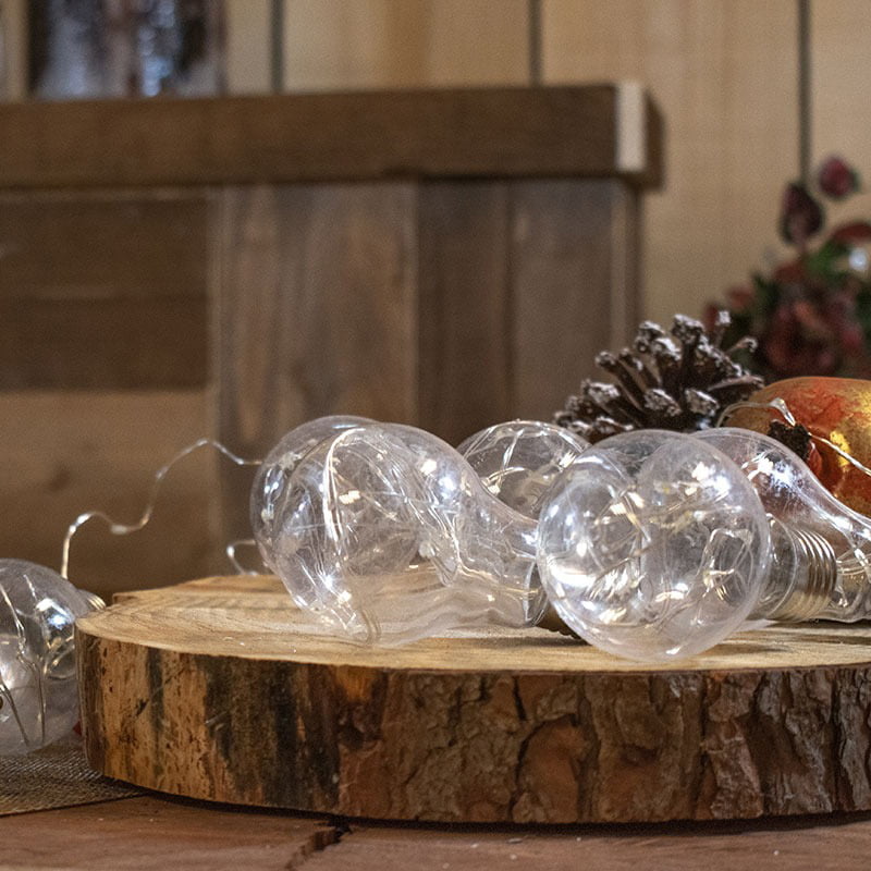 290065-5 LED χριστουγεννιάτικα φωτάκια θερμό φως 3m 10τμχ - Christmas decoration lights warm light 10pcs - Image 4