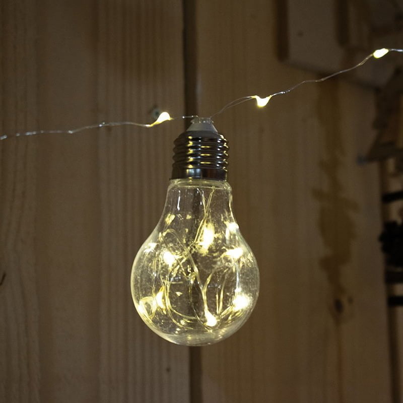 290065-7 LED χριστουγεννιάτικα φωτάκια θερμό φως 3m 10τμχ - Christmas decoration lights warm light 10pcs - Image 3