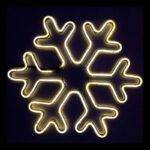 Χιονονιφάδα Led Θερμό Φως με καλώδιο - Christmas snowflake light LED