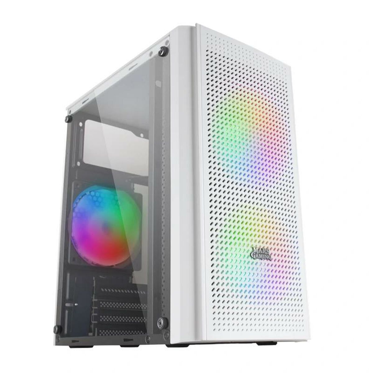 4711099471669_S0236337_P12 Κουτί Μέσος Πύργος ATX Mars Gaming MC300W Λευκό RGB - Image 1