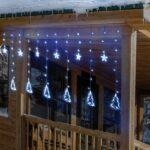 Χριστουγεννιάτικα Φωτάκια Κουρτίνα Δεντράκια & Αστεράκια Ψυχρό Χρώμα 3M - Christmas curtain light white light