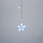 Χριστουγεννιάτικα Φωτάκια Κουρτίνα Δεντράκια & Αστεράκια Ψυχρό Χρώμα 3M - Christmas curtain light white light - Image 3