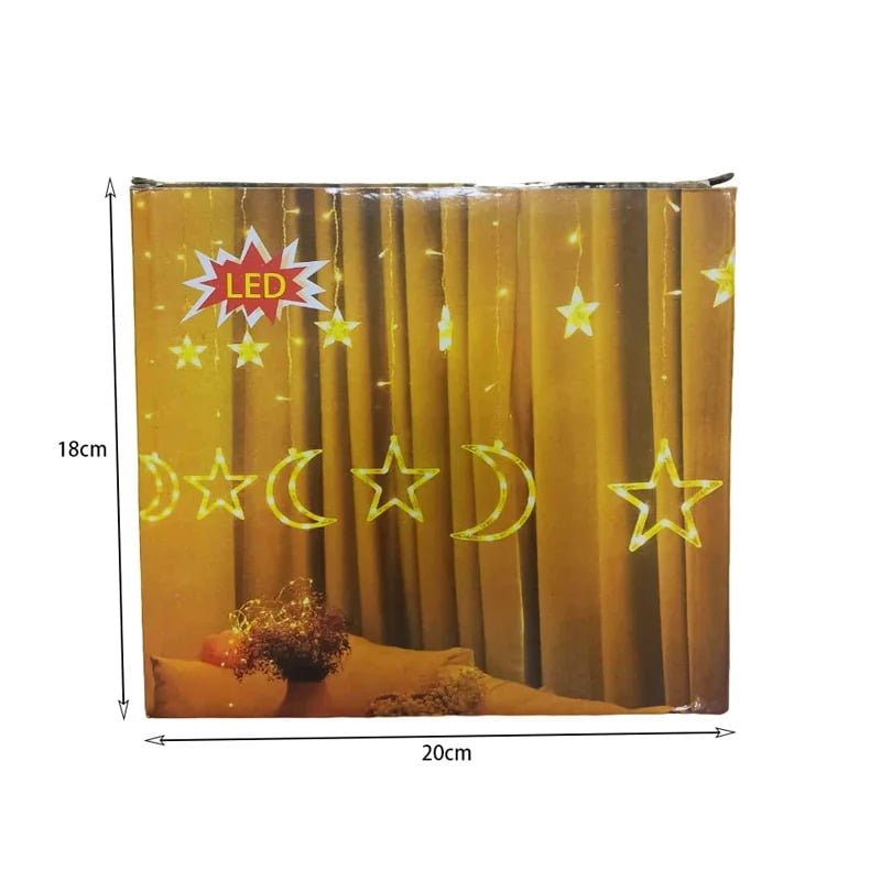 47126-5 Χριστουγεννιάτικα Φωτάκια Κουρτίνα Δεντράκια & Αστεράκια Ψυχρό Χρώμα 3M - Christmas curtain light white light - Image 6