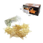 LED χριστουγεννιάτικα φωτάκια αστέρι θερμό φως 3Μ - Christmas deco lights star warm light - Image 5