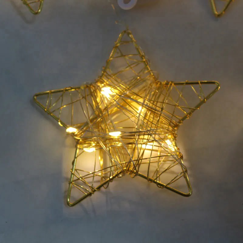 48007 LED χριστουγεννιάτικα φωτάκια αστέρι θερμό φως 3Μ - Christmas deco lights star warm light - Image 1