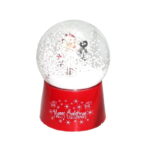 Χριστουγεννιάτικη κρυστάλλινη μπάλα μουσικής με ελαφριά χιονονιφάδες  -  Christmas Snow Globe - Image 2