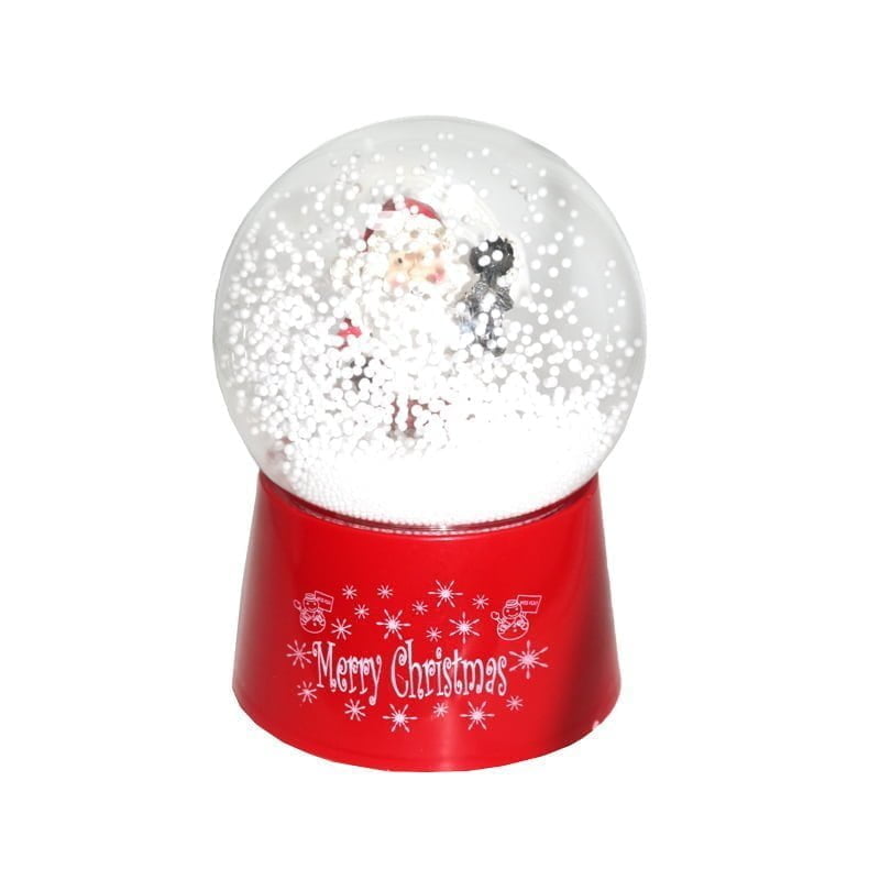590003 Χριστουγεννιάτικη κρυστάλλινη μπάλα μουσικής με ελαφριά χιονονιφάδες  -  Christmas Snow Globe - Image 2