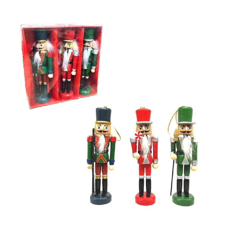 590011-1 Ξύλινα χριστουγεννιάτικα στρατιωτάκια - Christmas soldier deco - Image 1